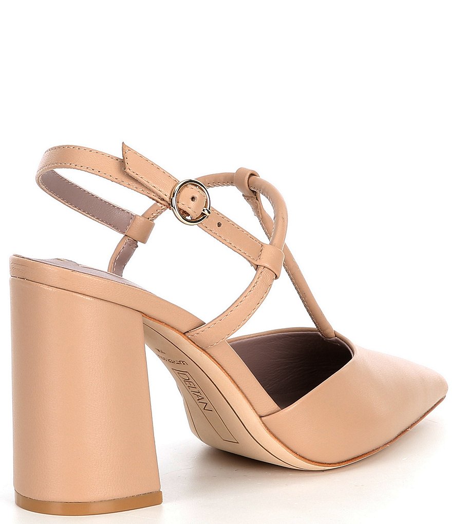 Deltan Tessa T-Strap Block Heel Pumps
