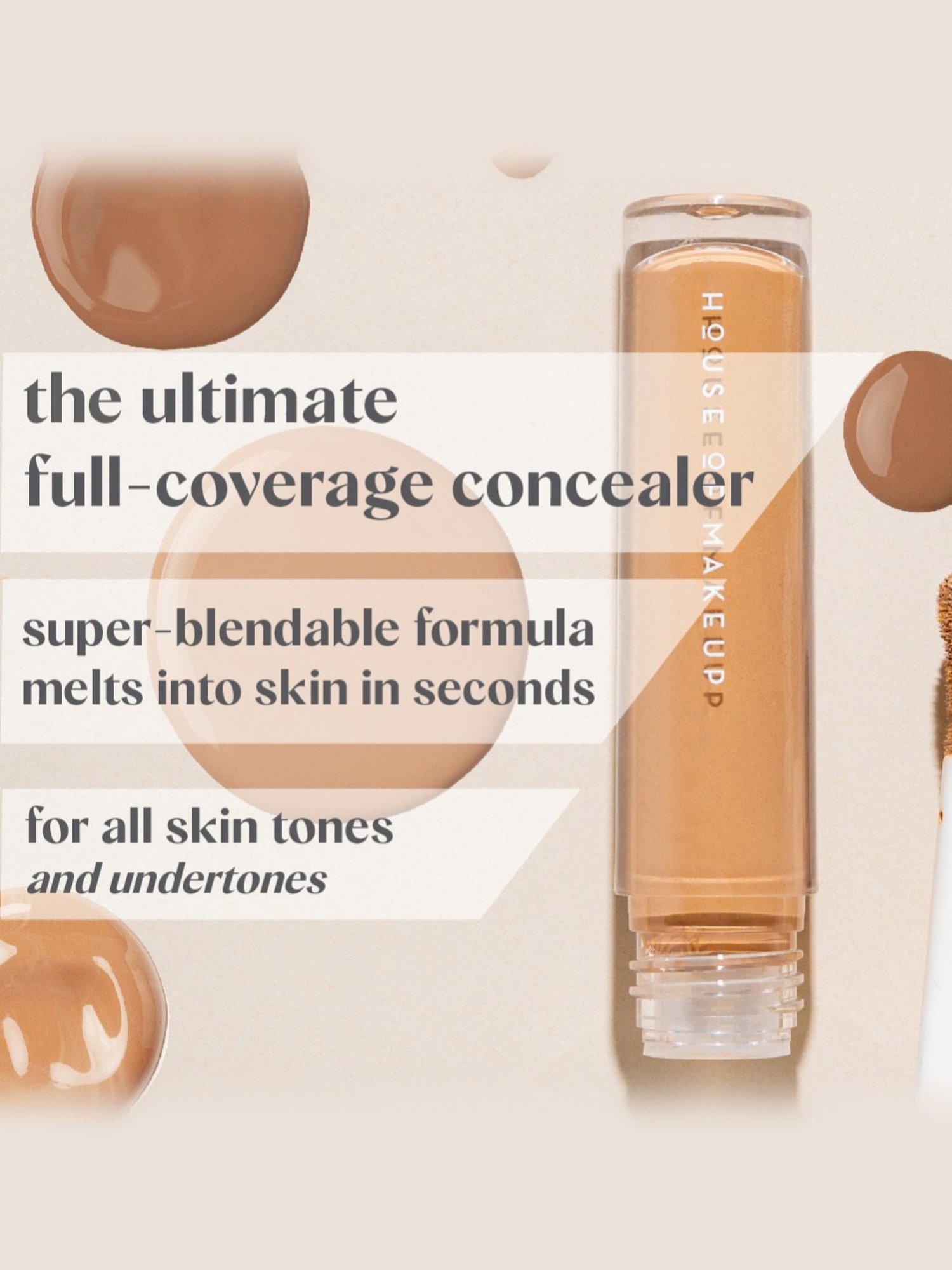 House of Makeup Zoom In Crease-Free Creamy Concealer D01-Deep Skin Tone - 6 ml