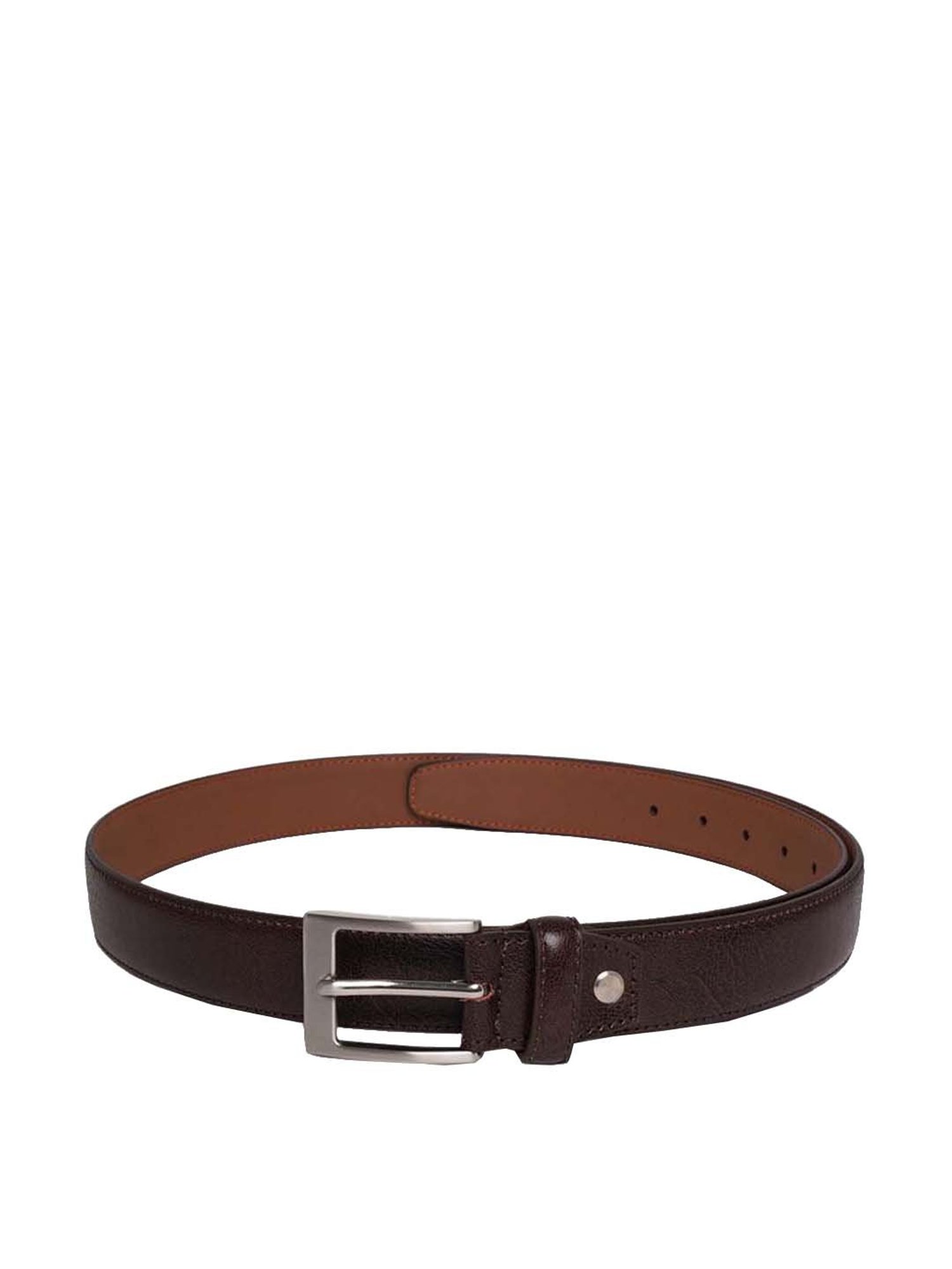 Kara Brown Solid Waist Belt for Men