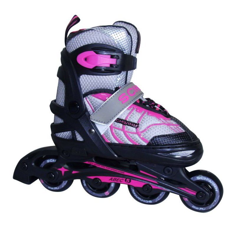Schwinn Girls' Adjustable Inline Skate (5-8) - Black/Pink