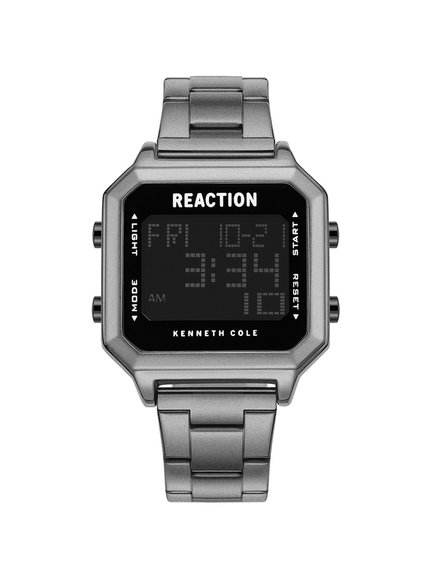 REACTION KENNETH COLE  Unisex Digital Stainless Steel Strap Watch  - KRWGJ9007808