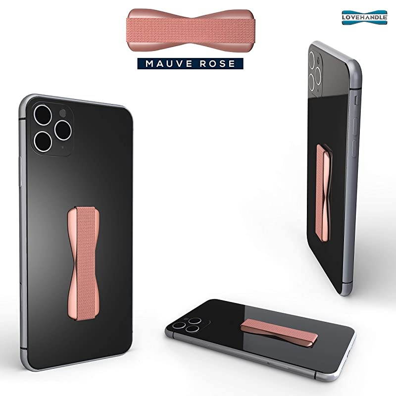 Universal Grip For Smartphone and Mini Tablet ROSE MAUVE Colored Elastic Strap and Base
