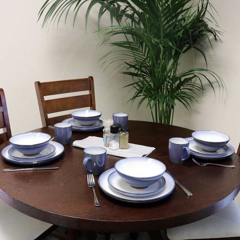Gibson Elite 16pc Stoneware Serene Fountain Dinnerware Set
