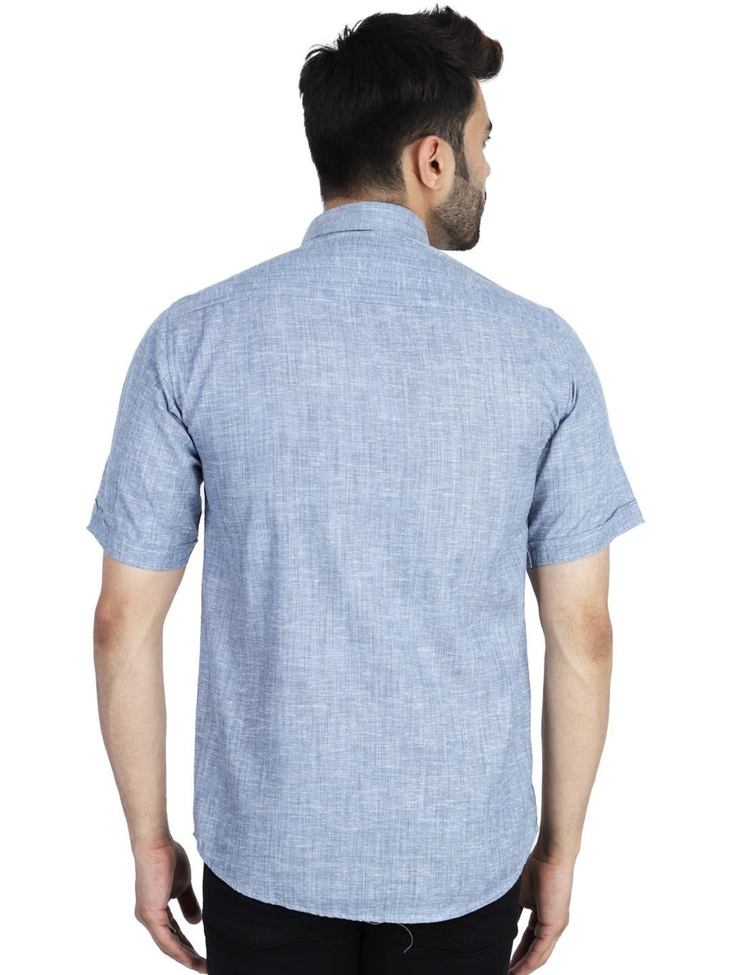 TAHVO Multi Cotton Slim Fit Shirt Pack of 2