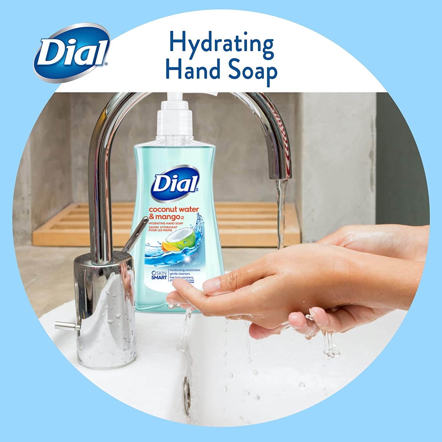 Dial Liquid Hand Soap, Coconut Water & Mango, 7.5 Fl Oz