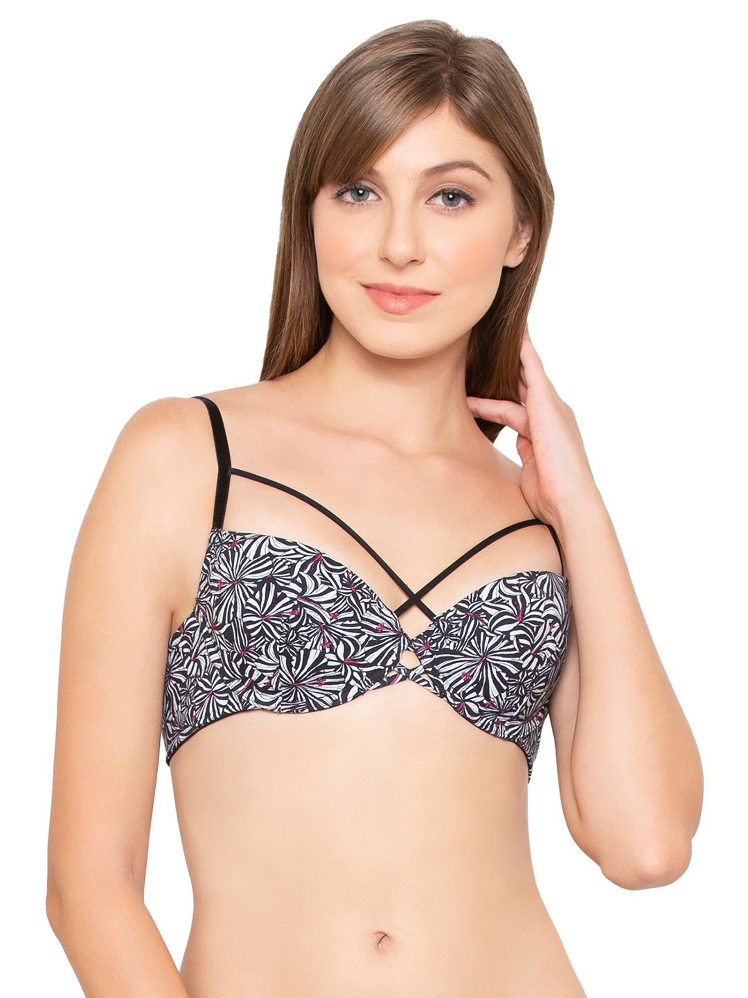Candyskin Black & White Under Wired Padded T-Shirt Bra