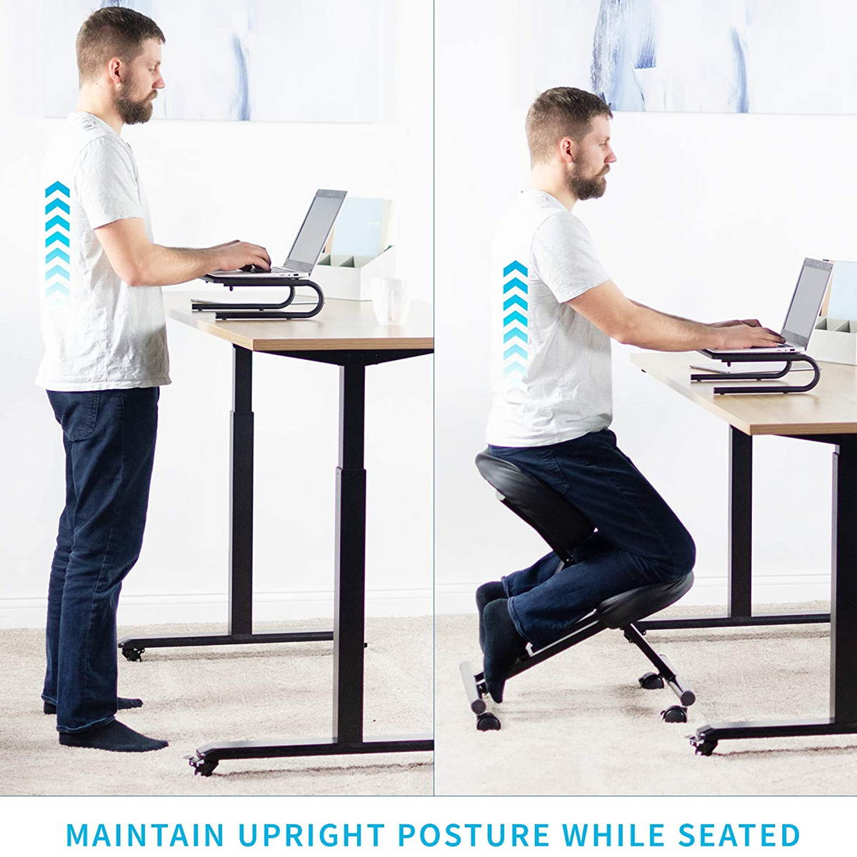 Ergonomic Kneeling Chair Adjustable Stool Beautify Hips Backbone Comfortable