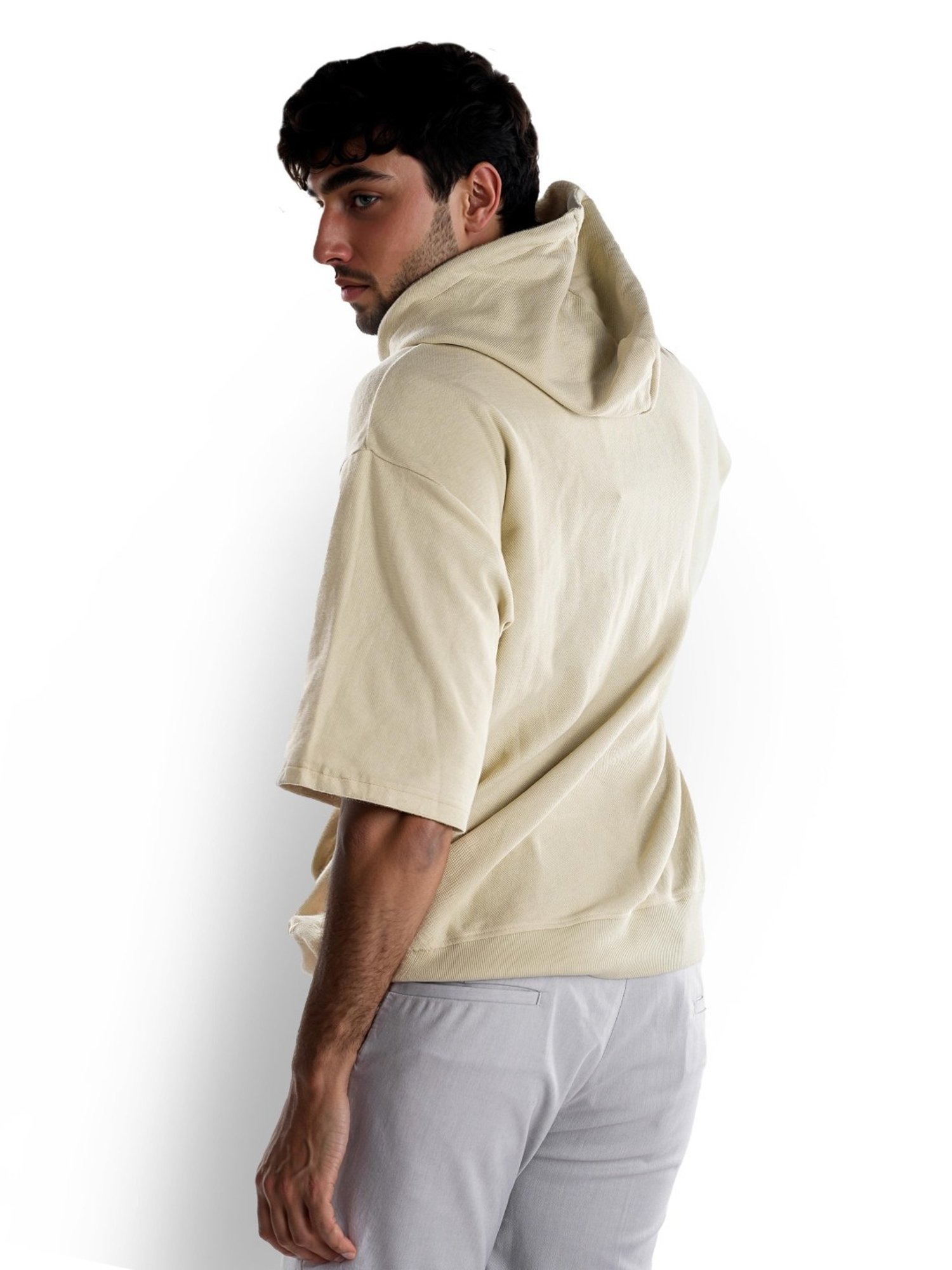 Celio* Light Olive Regular Fit Hooded Sweatshirt