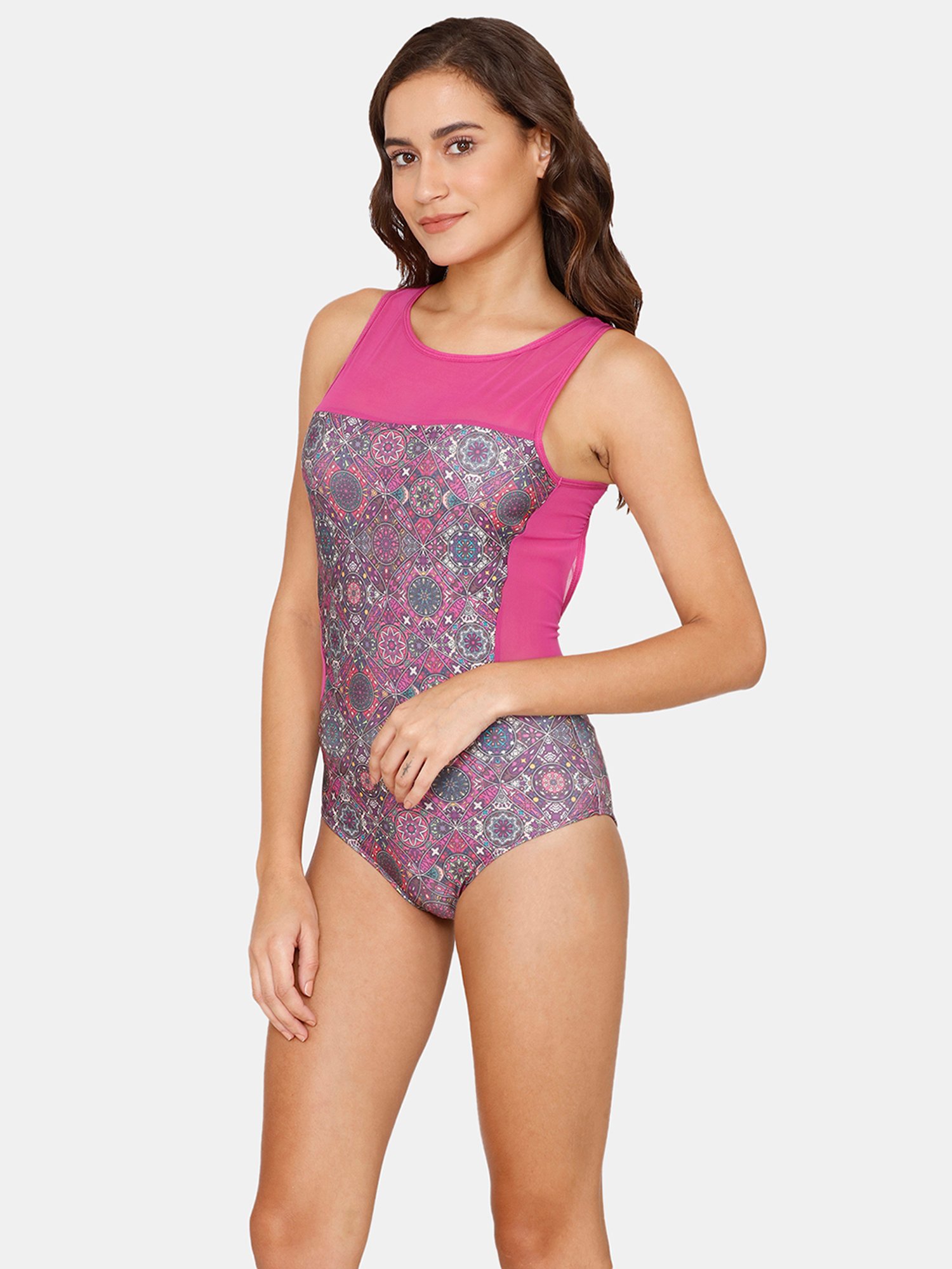 Coucou by Zivame Purple Printed Swimsuit