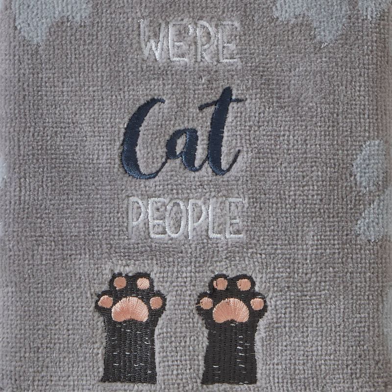 2pk Cat People Hand Towel Set Gray - SKL Home