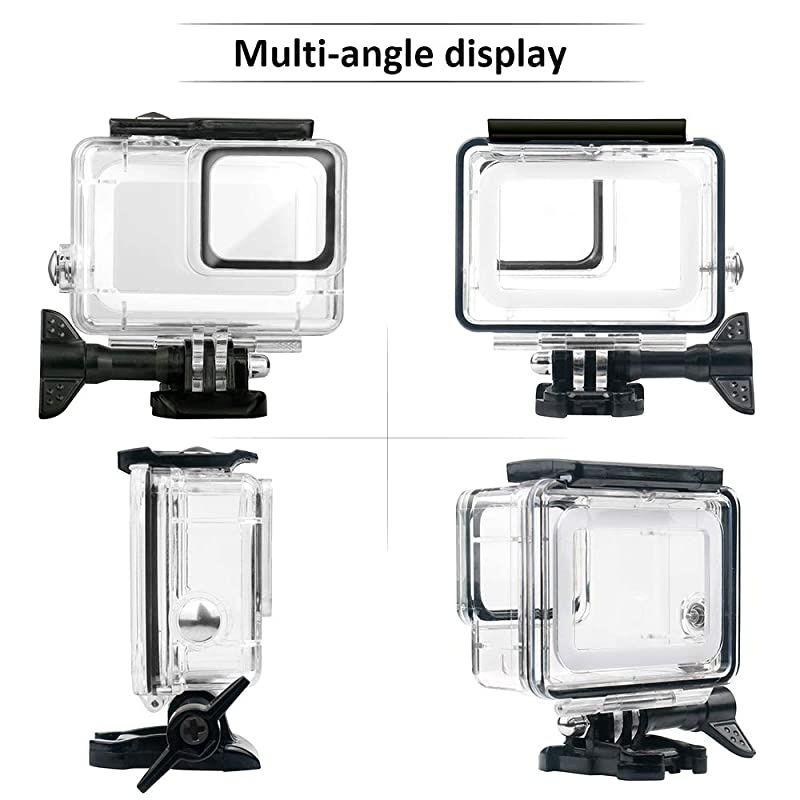 Waterproof Housing Shell for GoPro HERO7 WhiteSilver Diving Protective Housing Case 45m with Anti Fog and Bracket Accessories for Go Pro Hero 7 WhiteSilver Action Camera