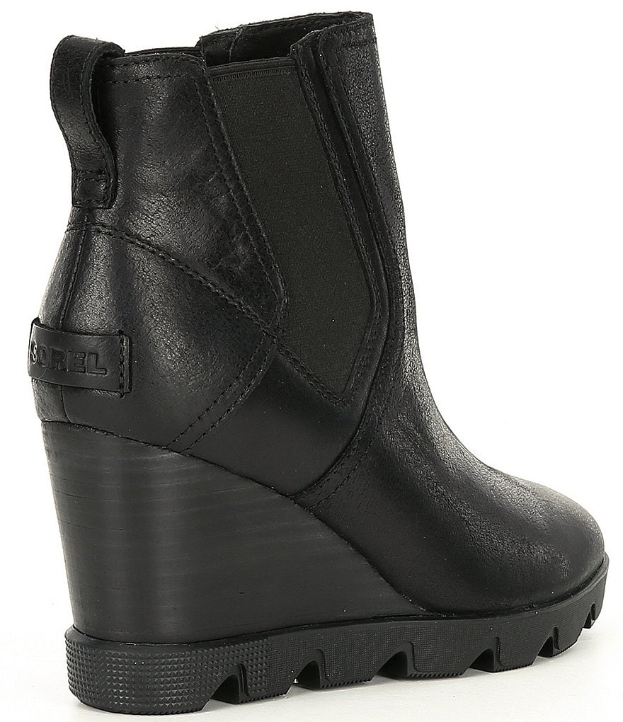 Sorel Joan Uptown Chelsea Waterproof Leather Wedge Lug Sole Booties