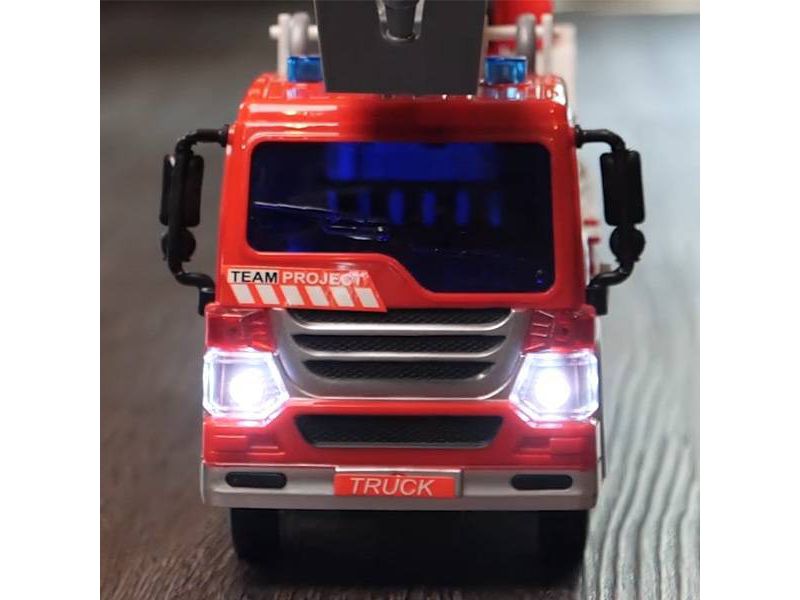 Maxx Action Lights & Sounds Firetruck Vehicle with Extendable Ladder and Friction Motor