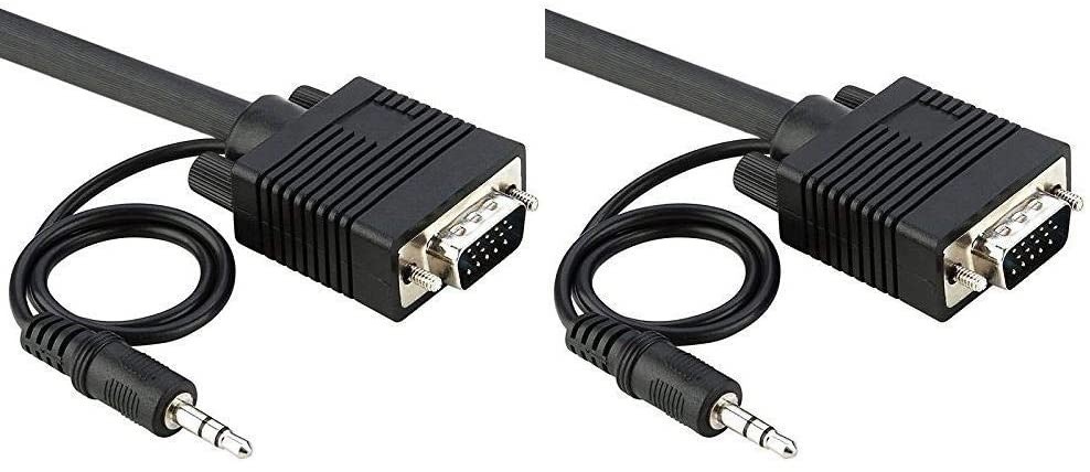 PTC 50 ft Premium VGA / SVGA / UXGA Monitor or Projector Cable with AUDIO - UL Listed Double Shielded Coaxial Type to Support Extra High Video Resolution