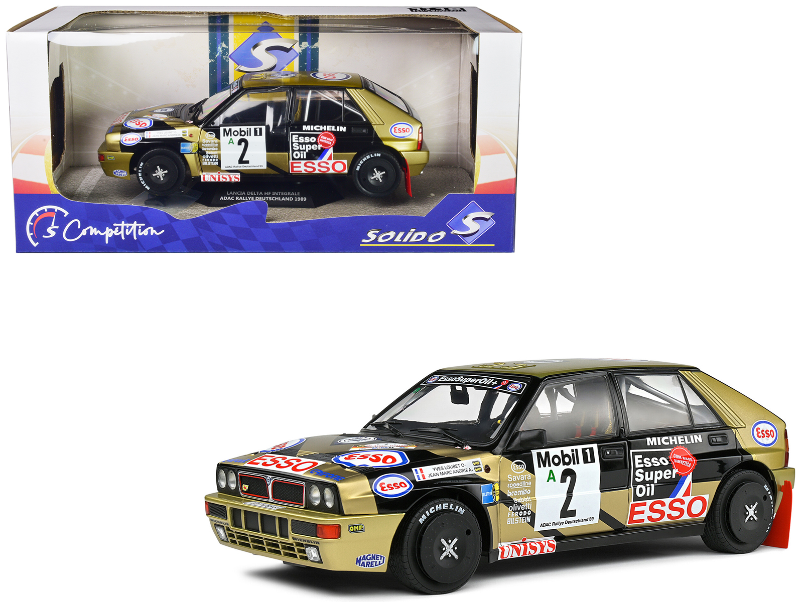 Lancia Delta HF Integrale Evoluzione #2 Carlos Sainz - Luis Moya "Jolly Club" "Tour de Corse - Rallye de France" (1993) 1/18 Diecast Model Car by Kyosho