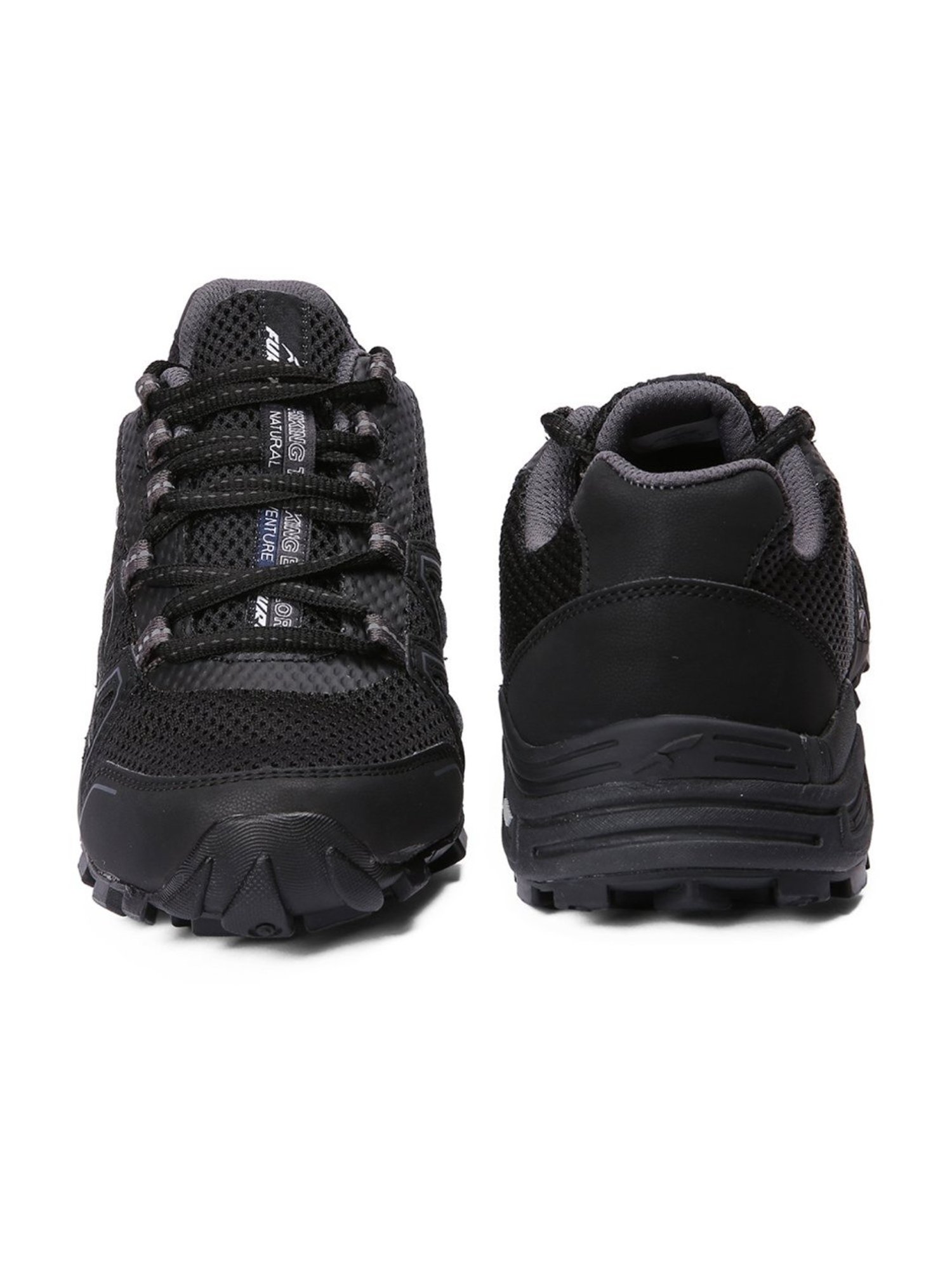 Furo by Red Chief Men's Black Hiking Shoes