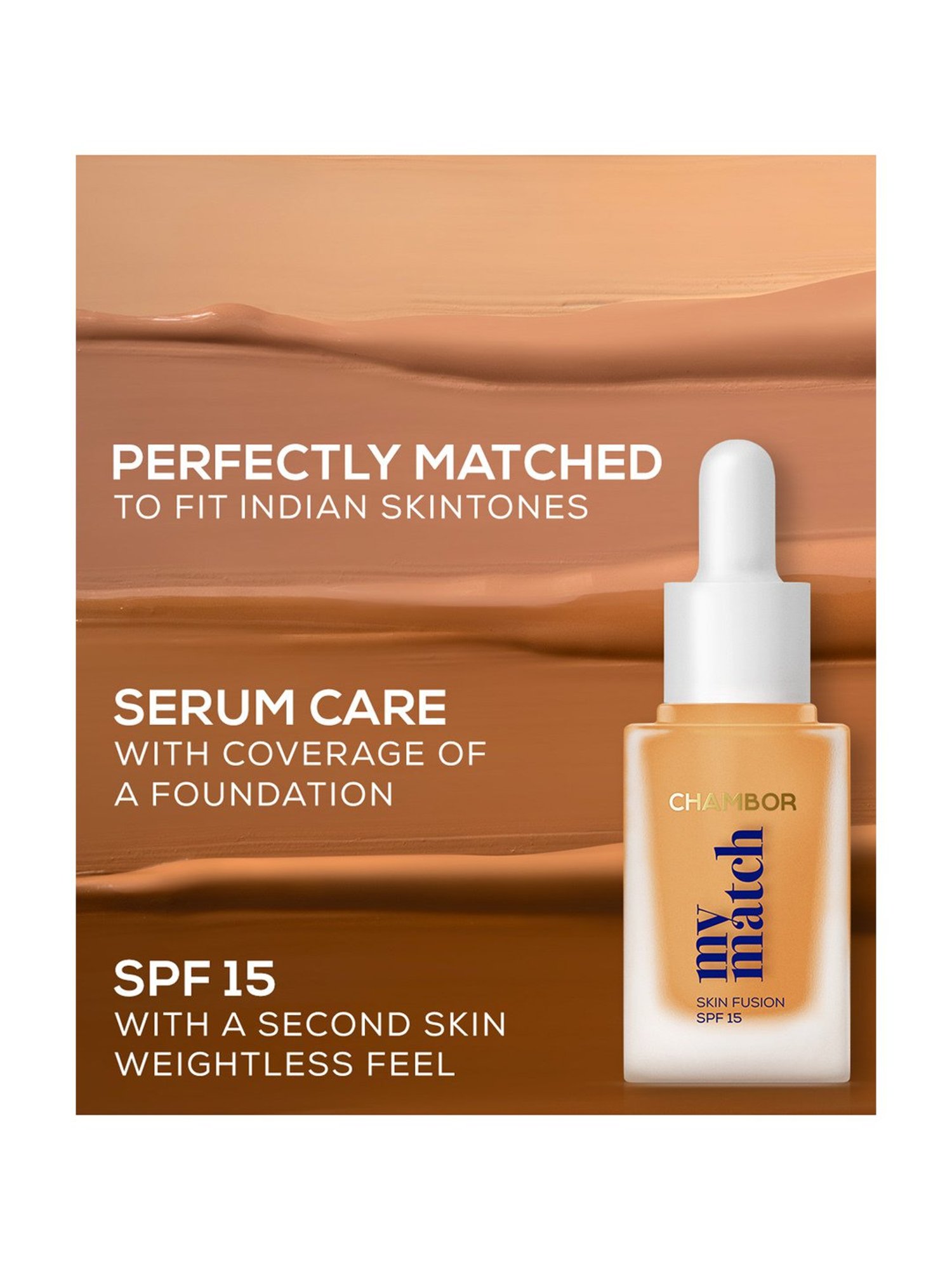 CHAMBOR My Match Skin Fusion SPF 15 Serum Foundation 401 Neutral Warm - 20 ml