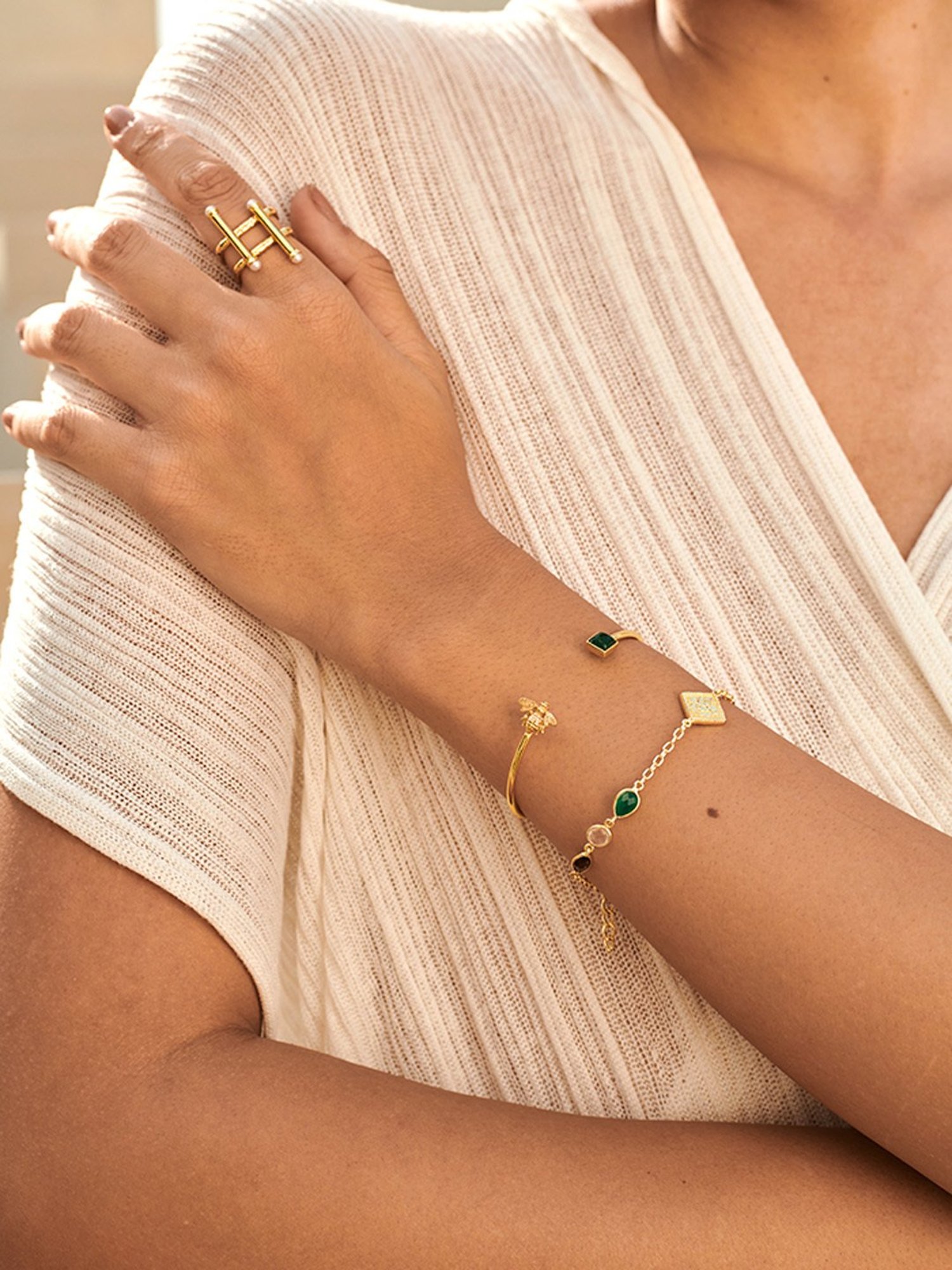 Perfectly Average Asymmetrical Pearl Ring