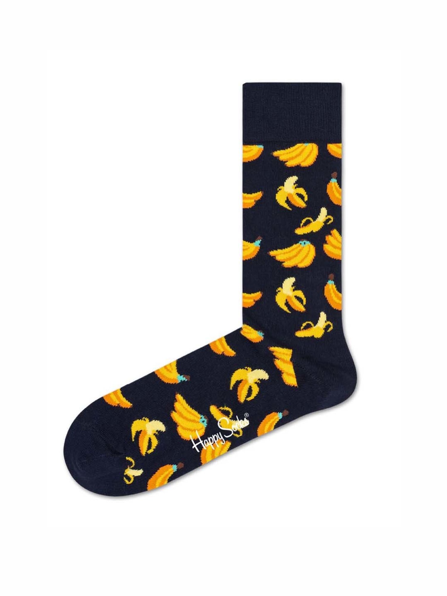 Happy Socks Banana Blue & Yellow Cotton Printed Socks (41-46)