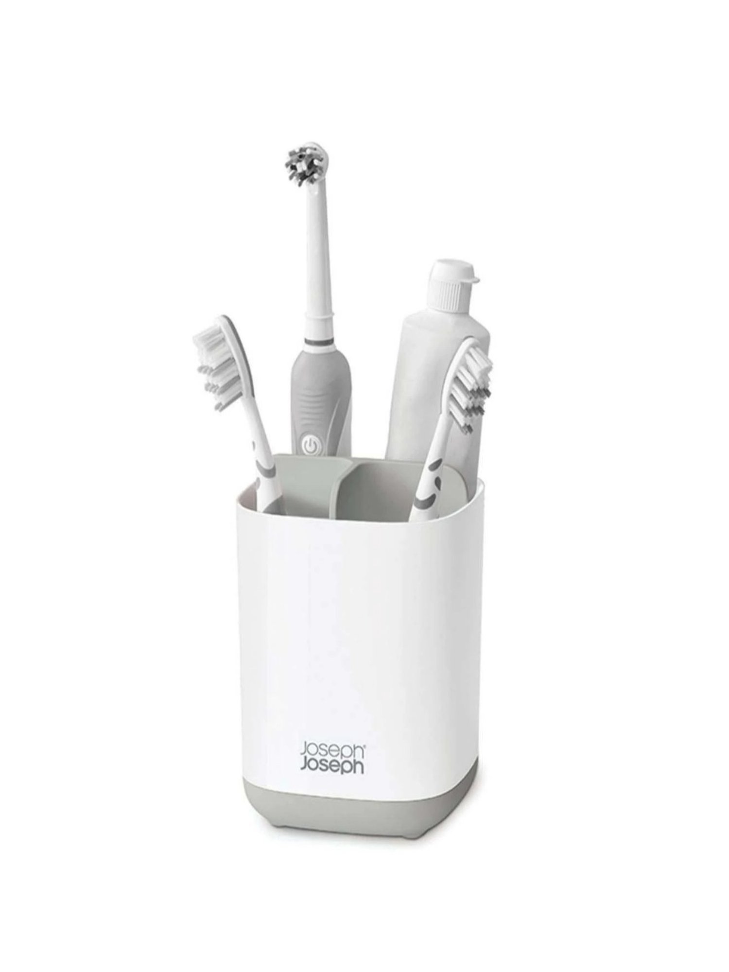 Joseph Joseph Grey & White Polypropylene Toothbrush Caddy