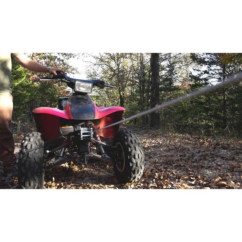 Rockland VMI03 3,500 Pound 12 Volt DC Electric Integrated Winch Kit with Wire Rope and Handlebar Rocker Accessory for ATV Recovery, Shop, and Utility