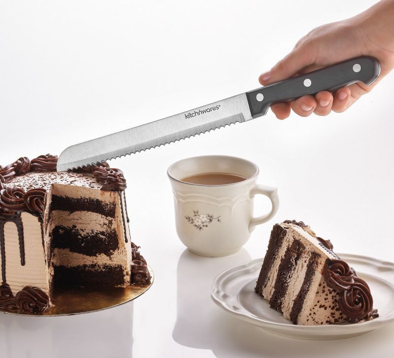 Knife Set With Wooden Block - 15 Piece Set Includes Chef Knife, Bread Knife, Carving Knife, Utility Knife, Paring Knife, Steak Knife, Boning Knife, Scissors And Knife Sharpener. - By Kitch N&rsquo; Wares