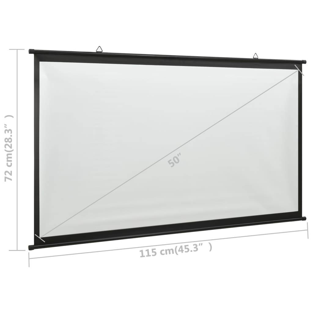 vidaXL Projection Screen 50" 16:9 Home Theater Screen Office Presentation