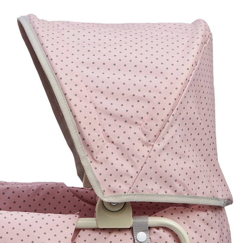 Olivia's Little World - Polka Dots Princess Baby Doll Deluxe Stroller - Pink & Gray