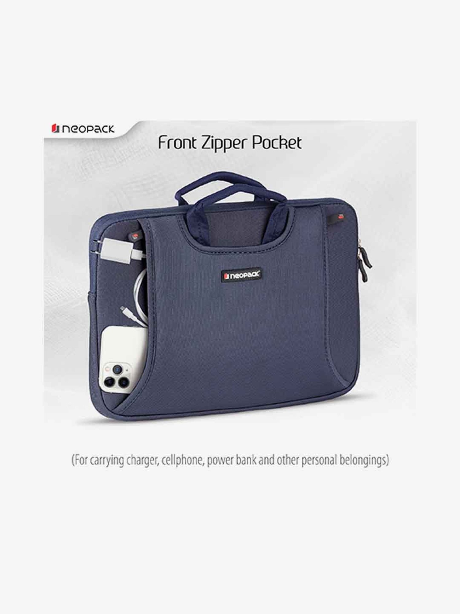 Neopack Handle Sleeve Laptop Bag for all 13.3 Inch Laptops & Macbooks (Navy Blue)