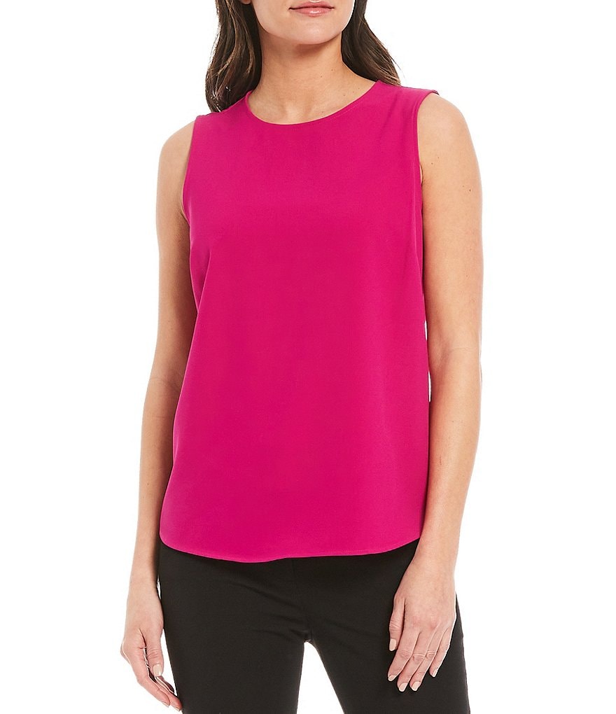 Alex Marie Evelyn Crew Neck Sleeveless Blouse