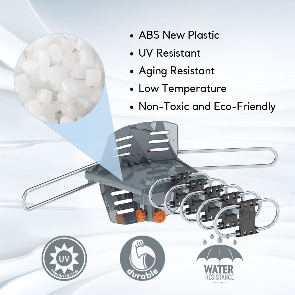 Leadzm TA-102M 360-Degree Rotation UV Dual Bands 28-36dB Outdoor Antenna Install-free Guide without Stand  150 Miles 1080P 4K Outdoor Amplified HDTV TV Antenna Digital UHF VHF