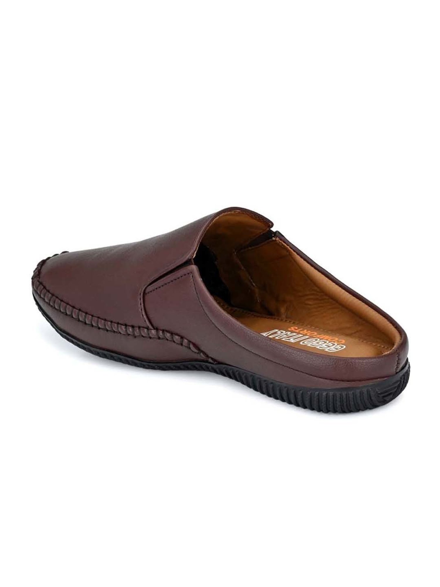 Eego Italy Men's Brown Mule Shoes