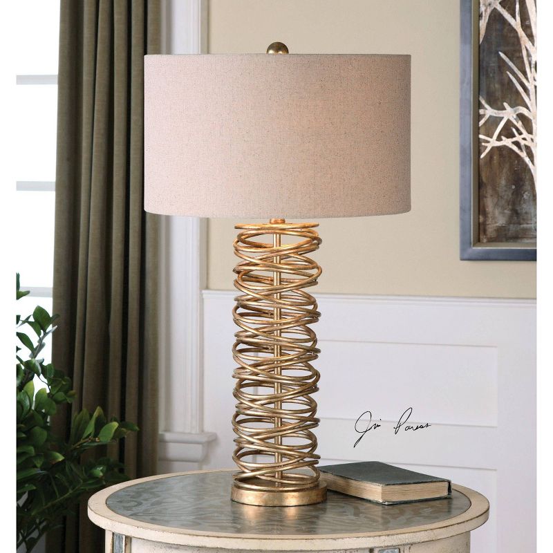 Uttermost Amarey Metal Ring Table Lamp  - Silver
