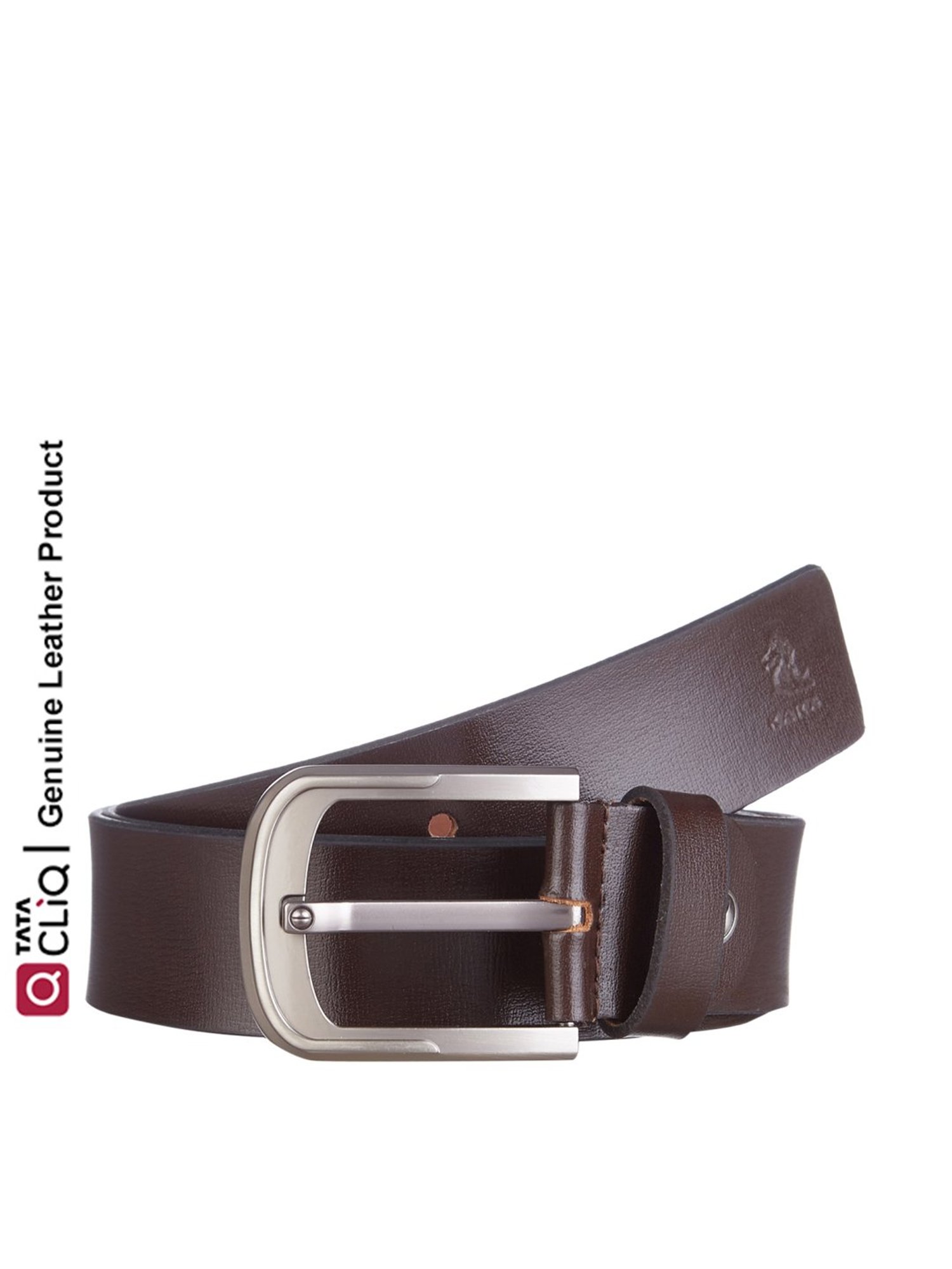 Kara Brown Leather Waist Belt for Men