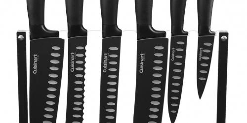 Cuisinart C77NS-7P 7-Piece Nonstick Cutlery Knife Set with Acrylic Stand, Black