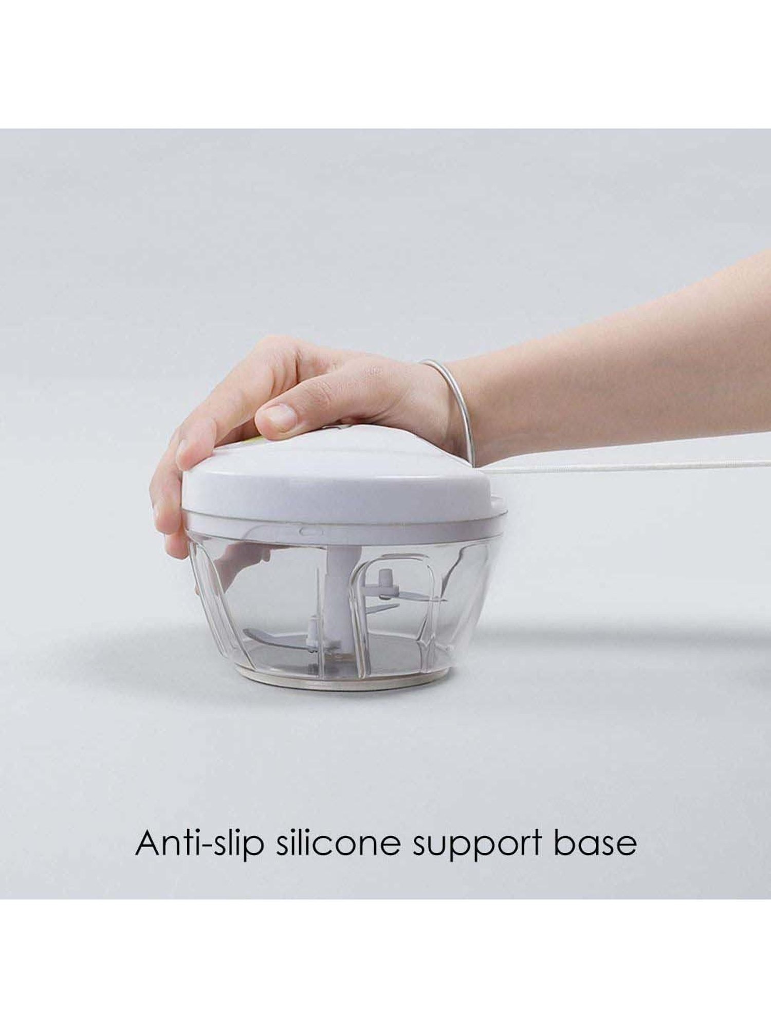 Wonderchef Classic String Vegetable Chopper & Whipper (300 ML, White and Green)