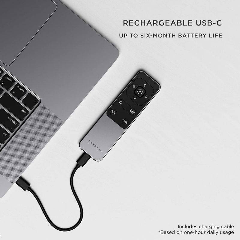 Satechi R2 Bluetooth Multimedia Remote Control &ndash; Presentation & Media Mode &ndash; Compatible with MacBook Pro 2020, 2020 MacBook Air M1, 2020 iPad Air, 2020 iPad Pro