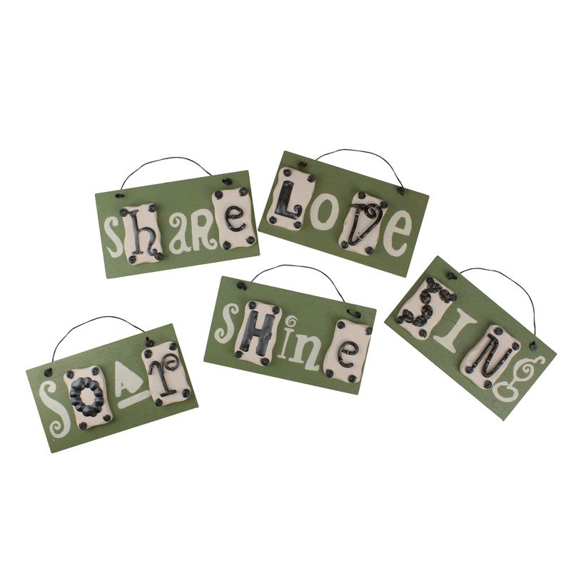 Roman Set of 5 Better Homes & Gardens Inspirational Home Wall Plaques #23582