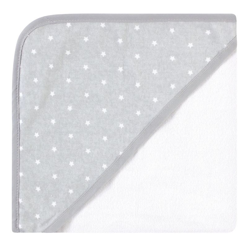 Hudson Baby Unisex Baby Cotton Rich Hooded Towels, Modern Elephant, One Size