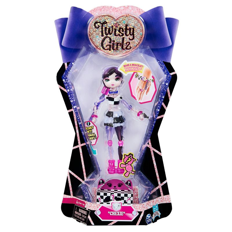 Twisty Girlz Series 2 Chexie Transforming Doll to Bracelet with Mystery Twisty Petz