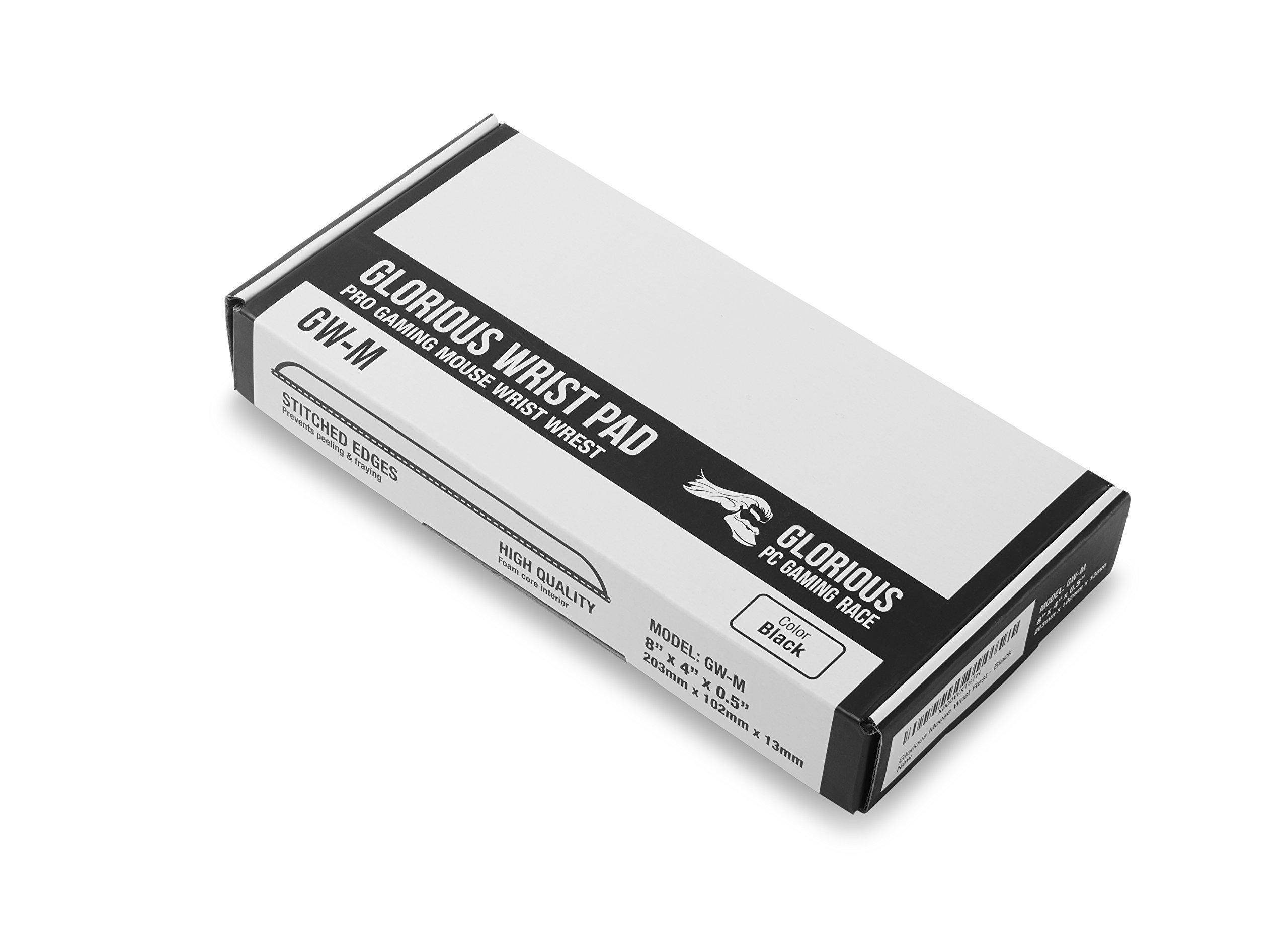 Glorious Gaming SLIM Wrist Pad/Rest - COMPACT SIZE Mechanical Keyboards,Stitched Edges,Ergonomic | 12x4 inches/13mm Thick (GSW-75)