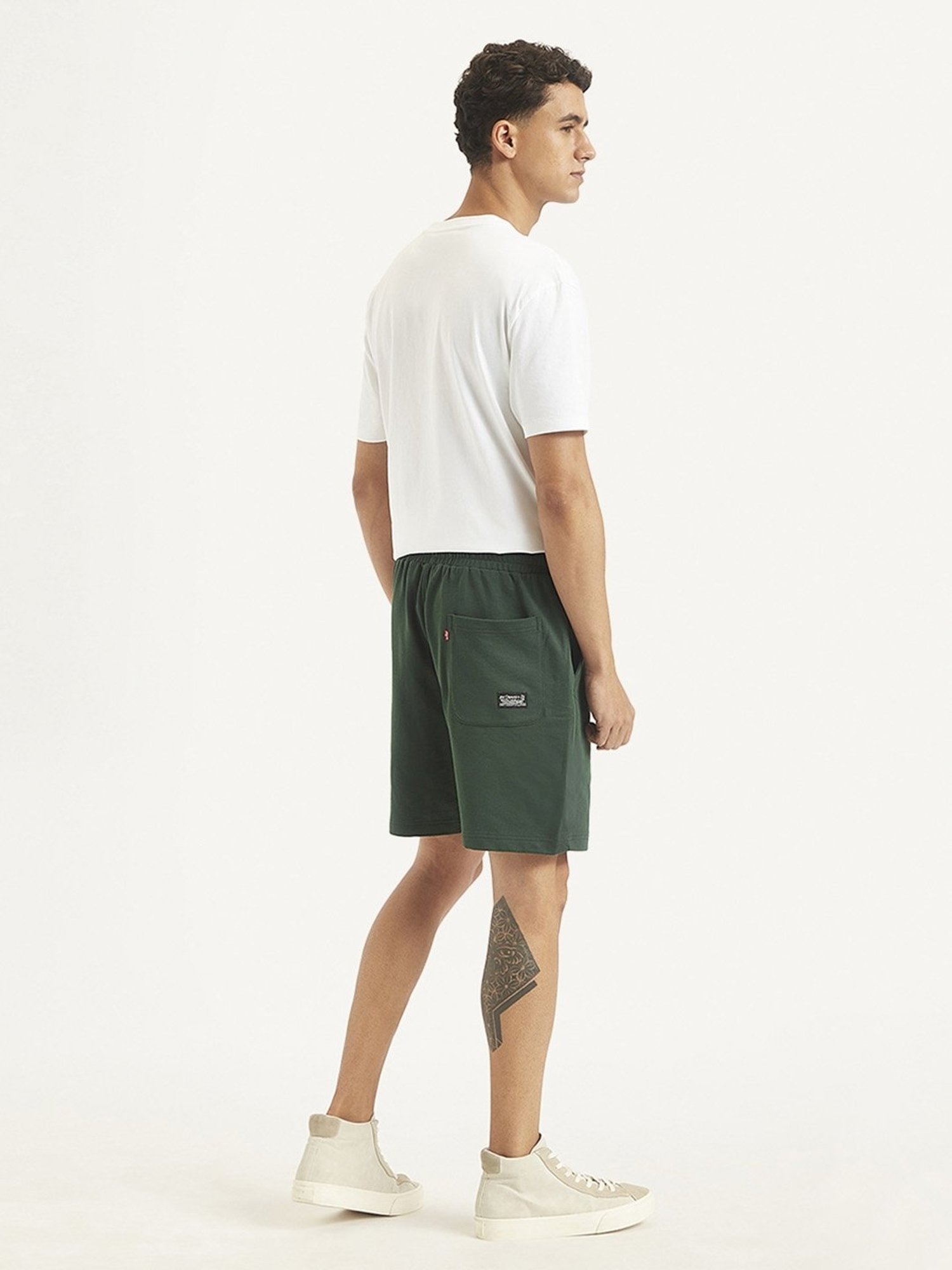 Levi's Green Cotton Regular Fit Shorts