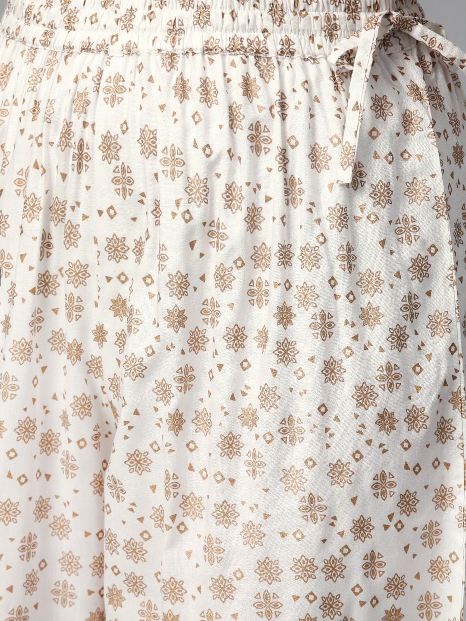 Anubhutee Maroon & White Printed Kurta Palazzo Set