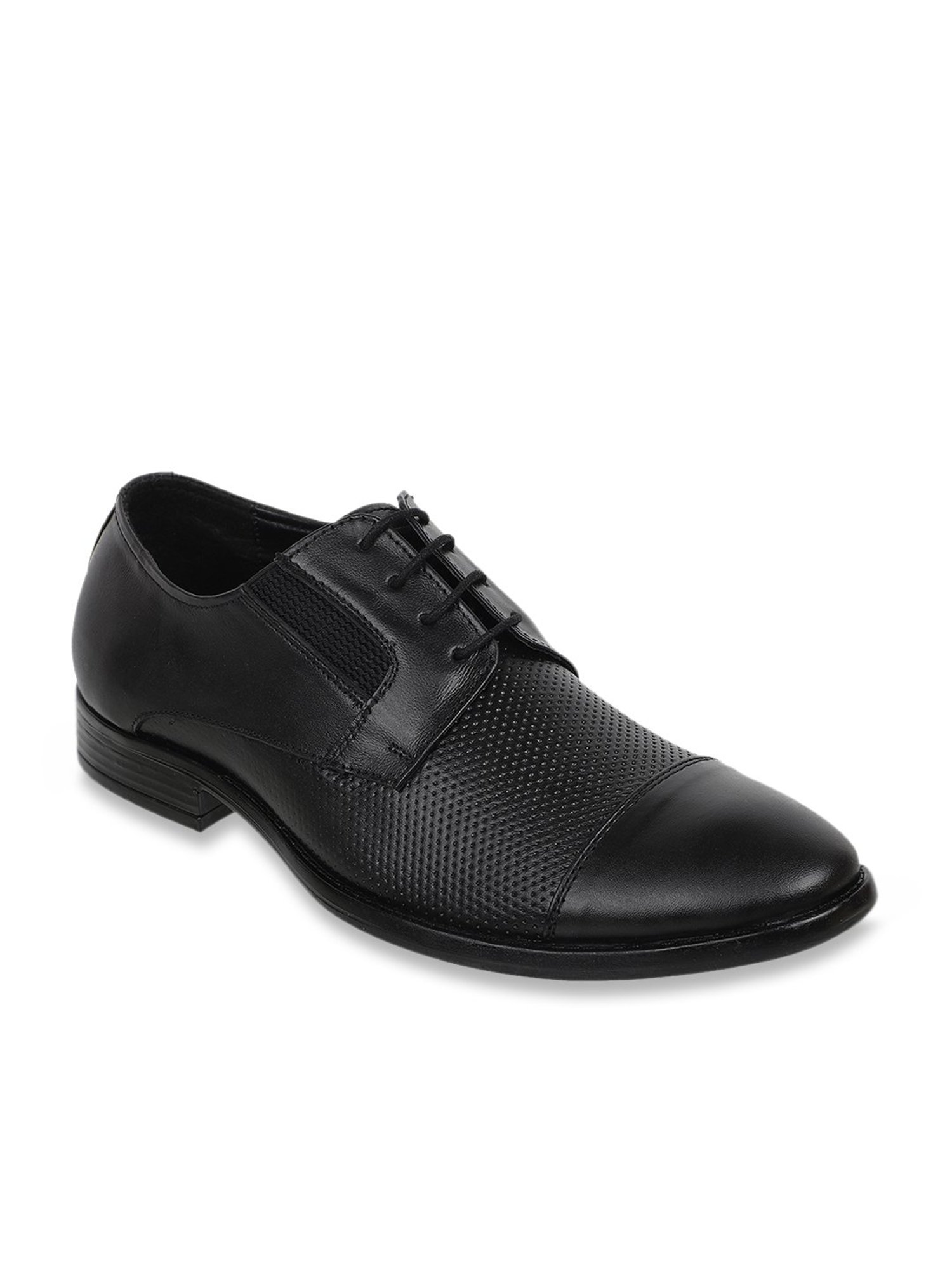 Carlton London Men's Black Derby Shoes