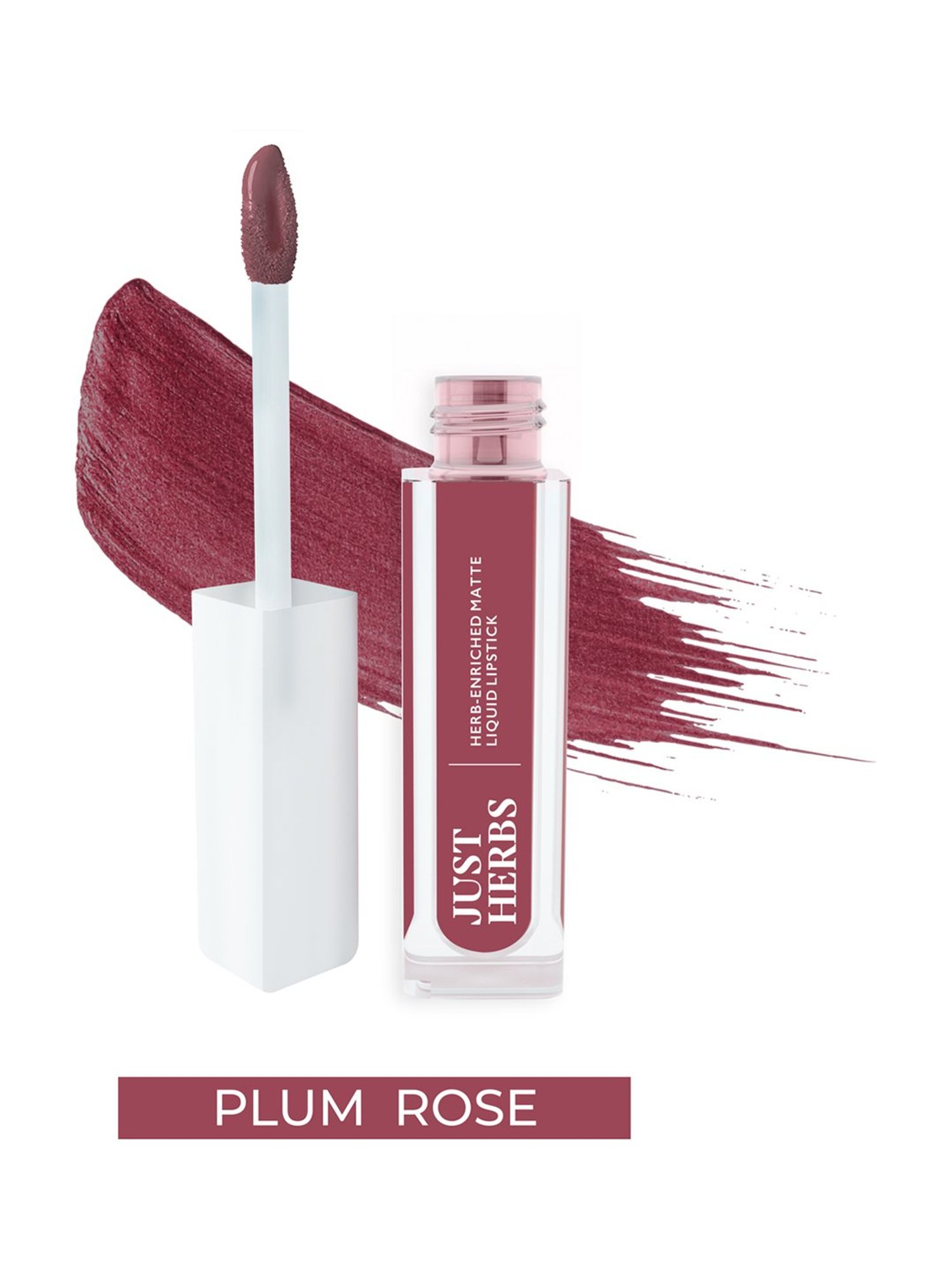 JUST HERBS Herb-Enriched Matte Liquid Lipstick Plum Rose - 2 ml