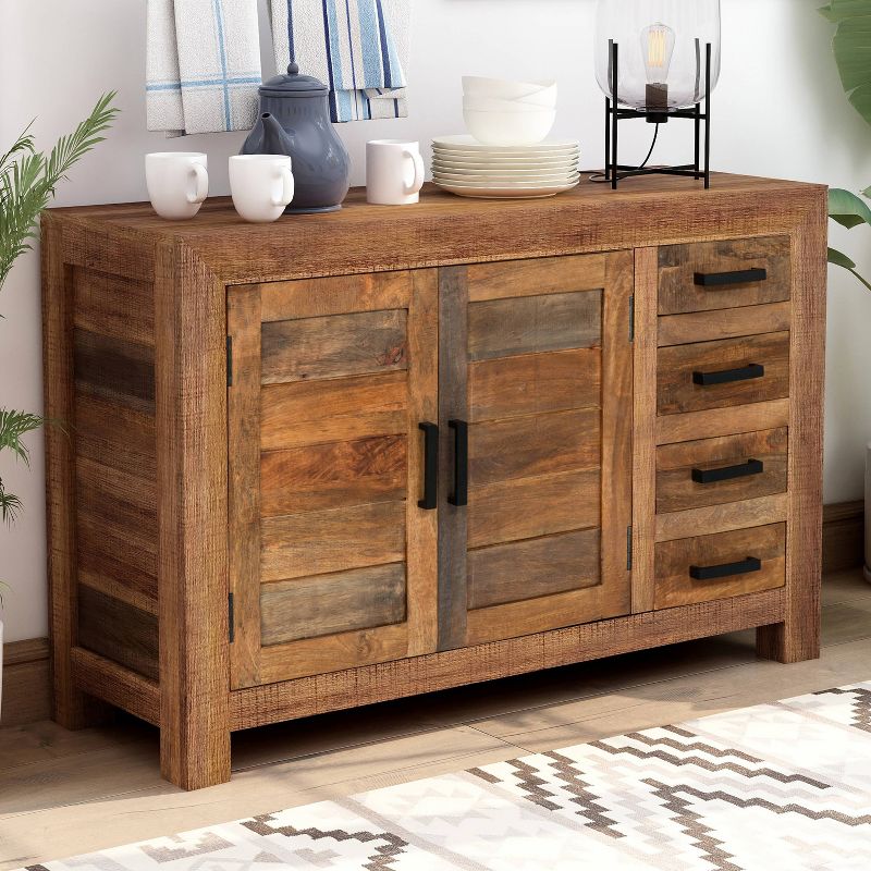 Naples Side Board White/Dark Brown - Chique