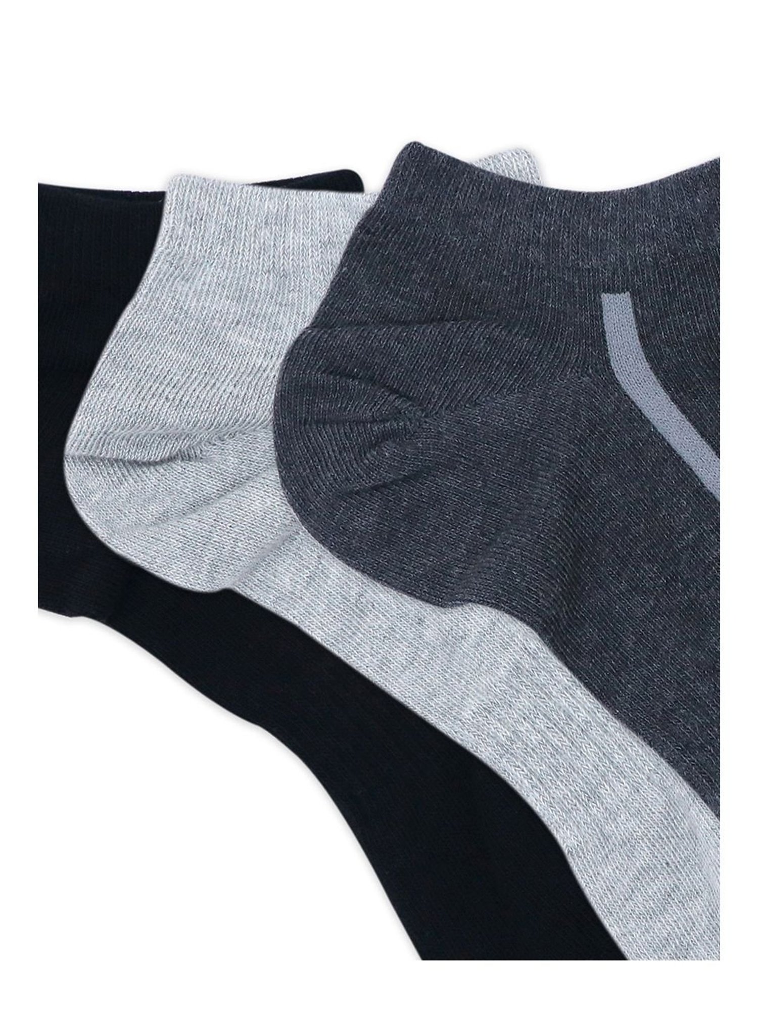 BALENZIA Cotton Self Pattern Ankle Length Socks (Pack Of 3)