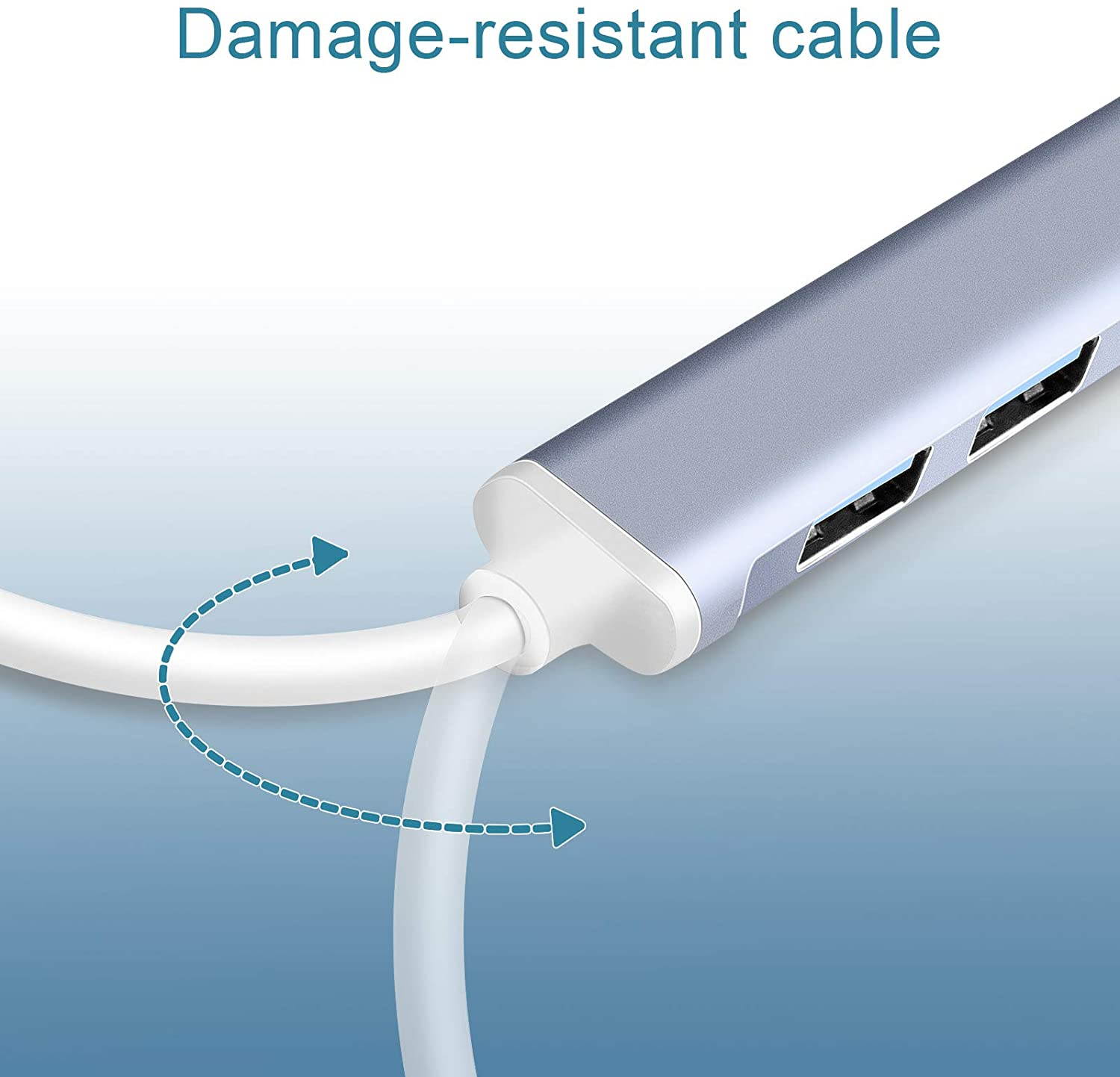 USB Hub Extensions, 4 Port USB 3.0 Hub, 2.0 Hub, USB adapter Station, Ultra Slim Portable Data Hub Applicable for iMac Pro, MacBook Air, Mac Mini/Pro, Notebook PC, USB Flash Drives Aluminum Alloy