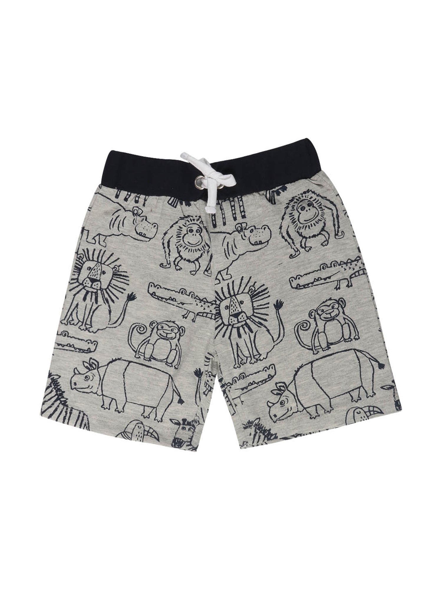 Lazy Shark Kids Red & Navy Printed  T-Shirt with  Shorts