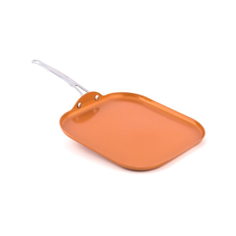 MasterPan 11" Copper Tone Ceramic Non-Stick Griddle and Crepe Pan